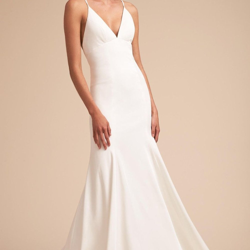 BHLDN Jenny Yoo Estelle Wedding Gown Size 0 NEW - Picture 5 of 7